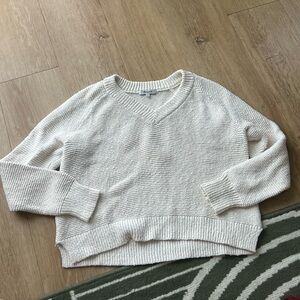 Madewell Cream V-Neck Sweater